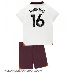 Koszulka piłkarska Manchester City Rodri Hernandez #16 Strój wyjazdowy dla dzieci 2023-24 tanio Krótki Rękaw (+ Krótkie spodenki)